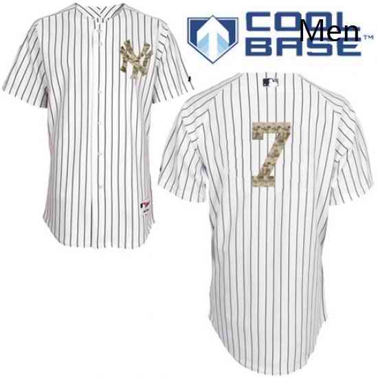 Mens Majestic New York Yankees 7 Mickey Mantle Authentic White USMC Cool Base MLB Jersey